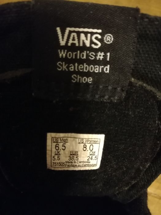 Vansy czarne 38,5