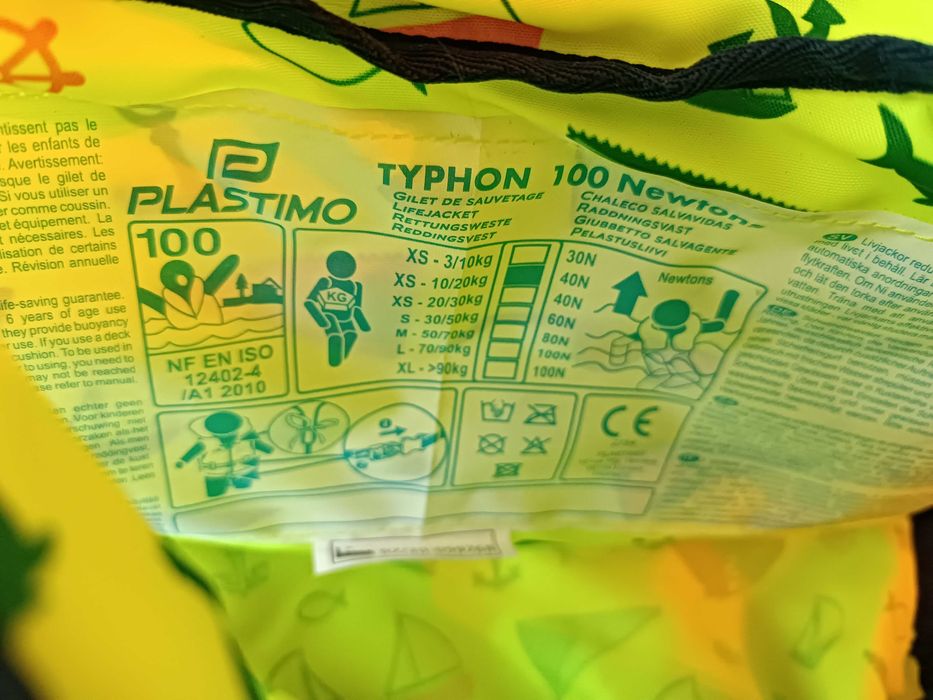 Colete salva-vidas Plastimo Typhoon 100N - criança