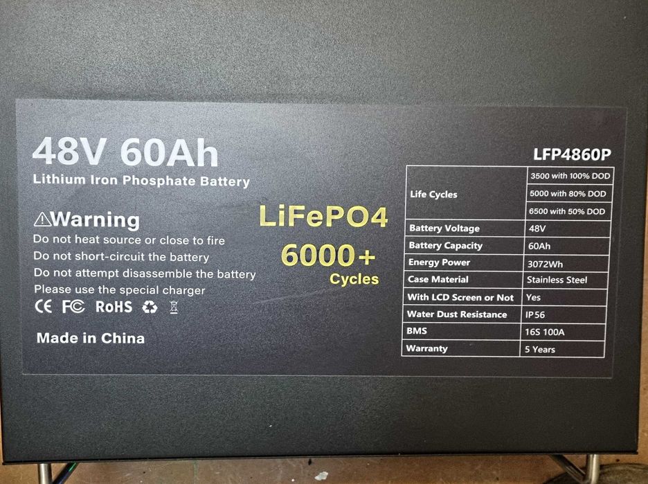 Акумулятор LiFePo4  12 , 24 В Х 100 Аг , 48 В Х 60 Аг