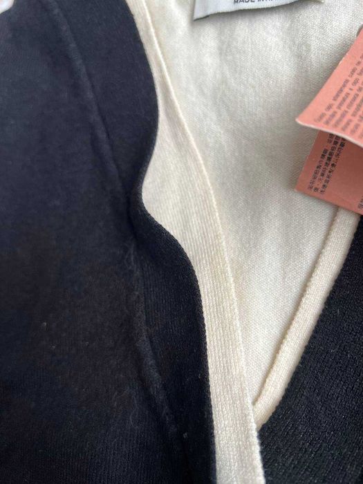 Miu Miu czarny cardigan v-neck Cardigan black white nowy M