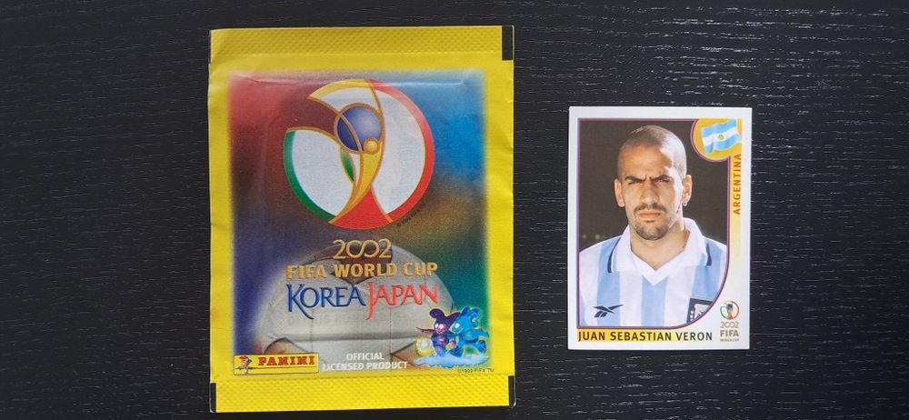 Cromo futebol de Veron(Mundial 2002)da Panini