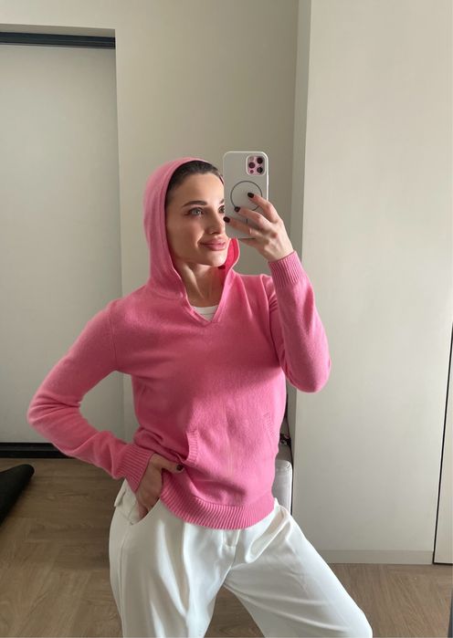 100 % кашемір люкс бренд худі светр S стиль cos колір рожевий