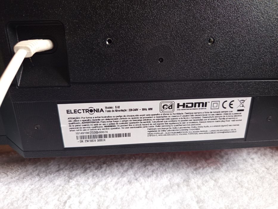 TV Electronia de 32" polegadas
