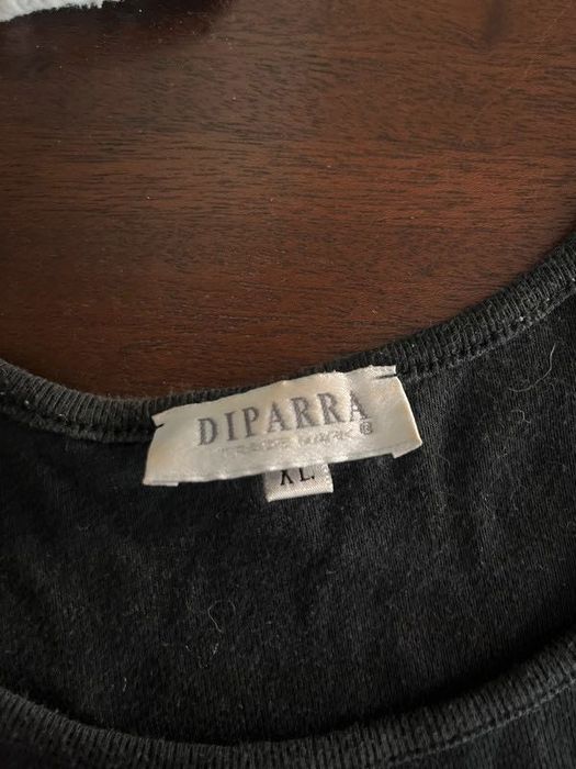 T-shirt Preta Feminina Diaparra  XL Algodão Canelado Modelo Curto