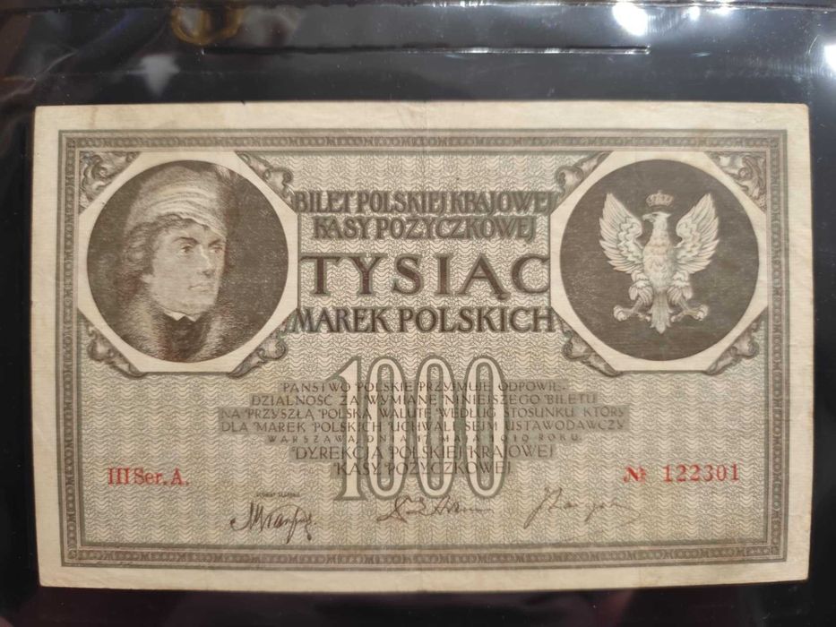 1000 marek polskich 1919 (majowe) III Ser. A./H. (do wyboru)