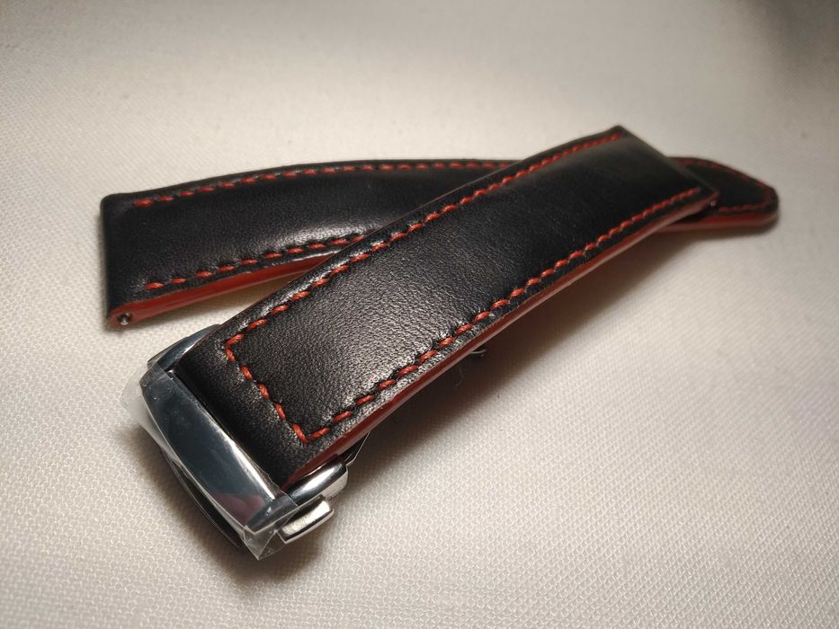 Pasek skórzany do zegarka 21/20 mm - zapięcie typu Omega