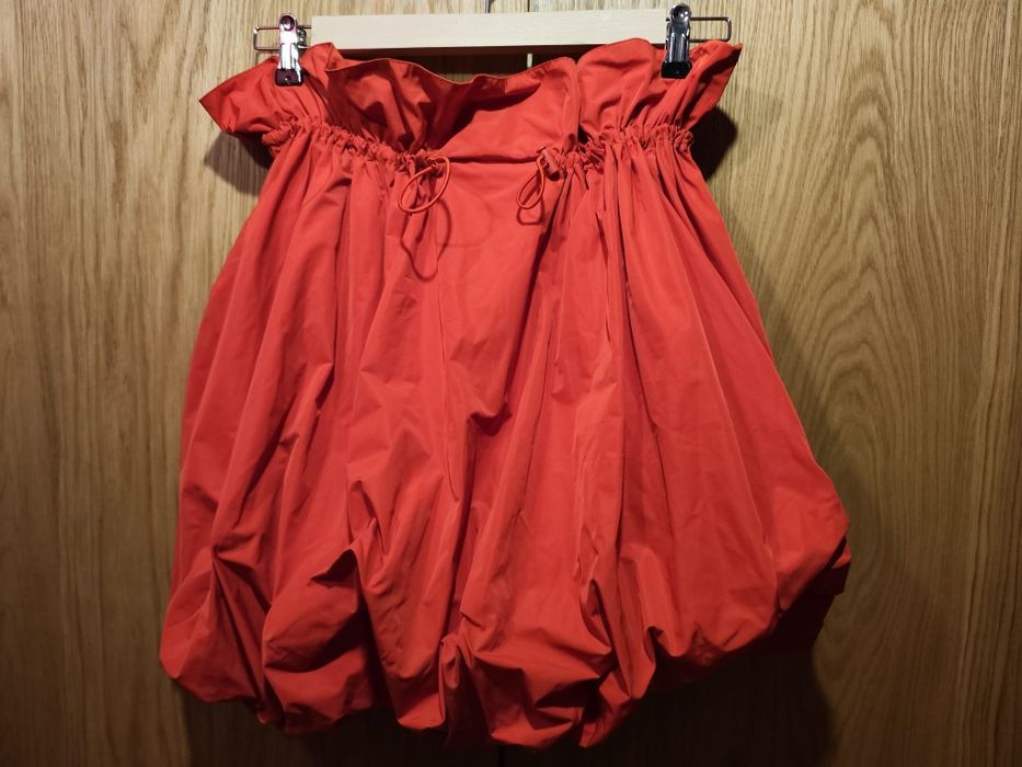 Stylowa spódniczka mini bombka czerwona M/L