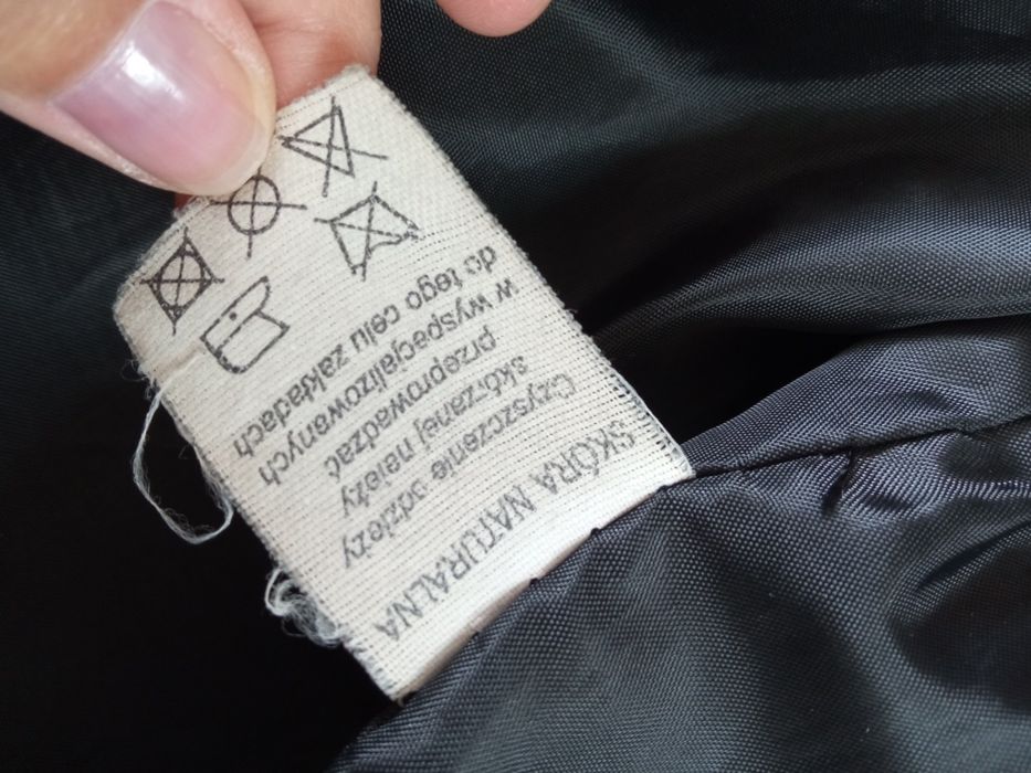 Męska kurtka płaszcz skórzany