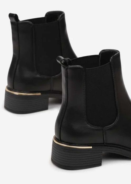 Czarne damskie botki - jak nowe.