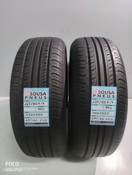 2 pneus com 90% de piso 225-60r17 hankook - oferta dos portes