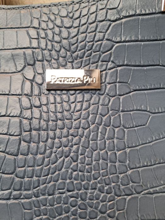 Niebieska torebka skóra naturalna Patrizia Piu