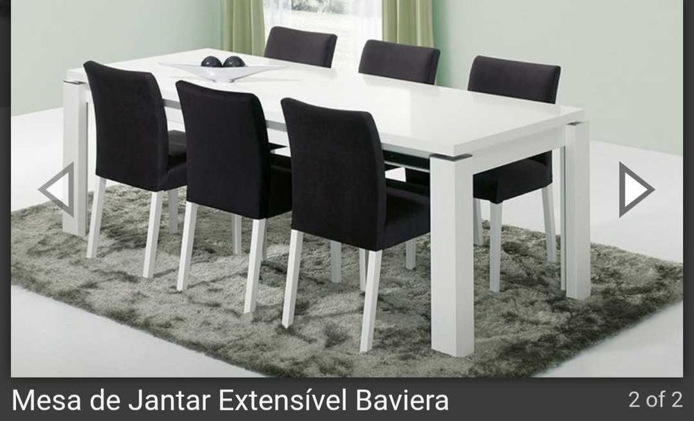 Vendo mesa branca extensível lourini