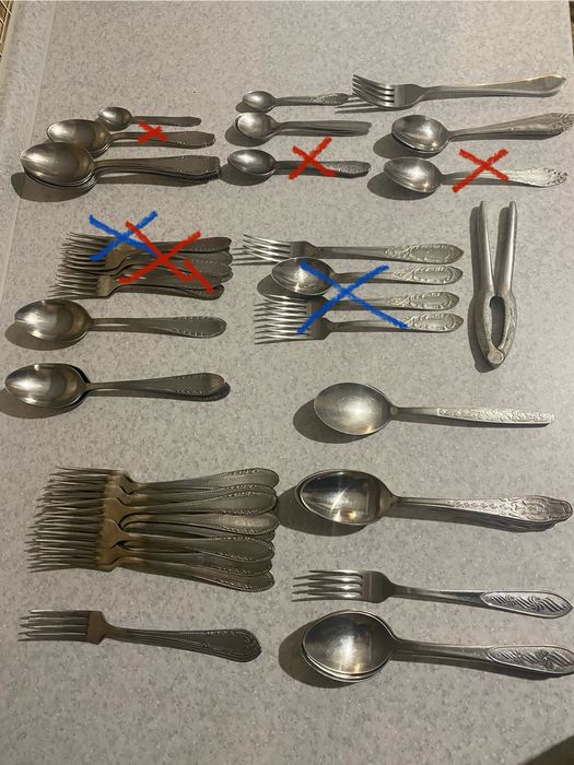 Ложки большие,столовые,десертные,чайные,вилки,лопатки,сито,поварешки