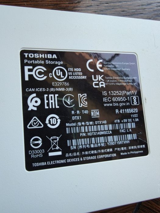 Dysk zewnętrzny Toshiba 4 TB