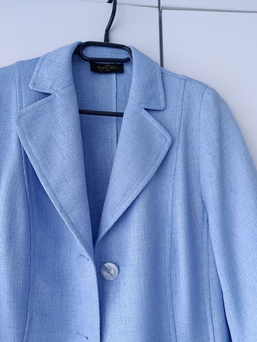 Żakiet/marynarka jasnoniebieska, rękaw 3/4