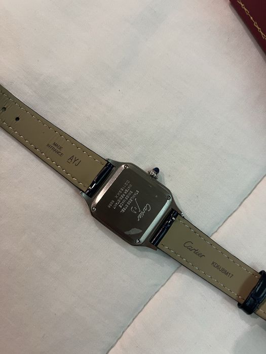 Relogio Cartier Santos-Dumont- Aço e couro - Full Set