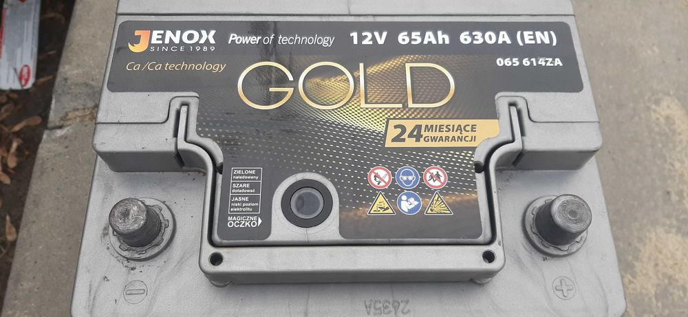 Jenox New Gold 65Ah 630A P+ – stan bdb, praktycznie nowy