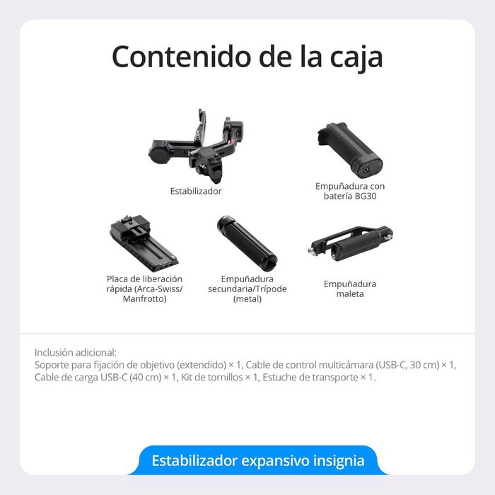 Dji RS 4 Pro, estabilizador de 3 eixos para câmaras DSLR p Canon/Sony/Panasonic/Nikon/Fujifilm
