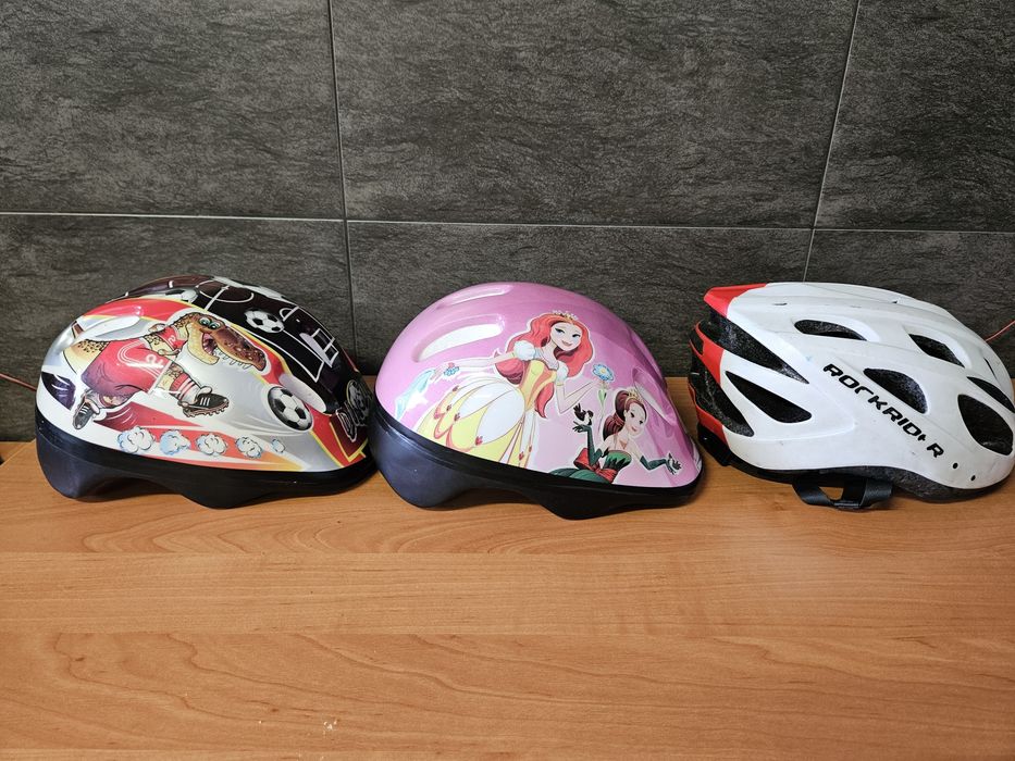 3 kaski kask  dziecięce dziecięcy  rowerowe – 20 zł/szt.