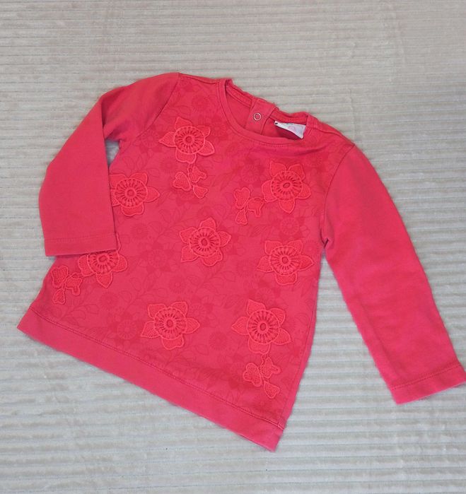 Яркая кофта пайта реглан на девочку Размер 80 - 86