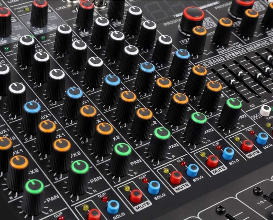 Mesa de Mistura Amplificada 12 Canais 1400W USB/MP3/BT-Power Dynamics