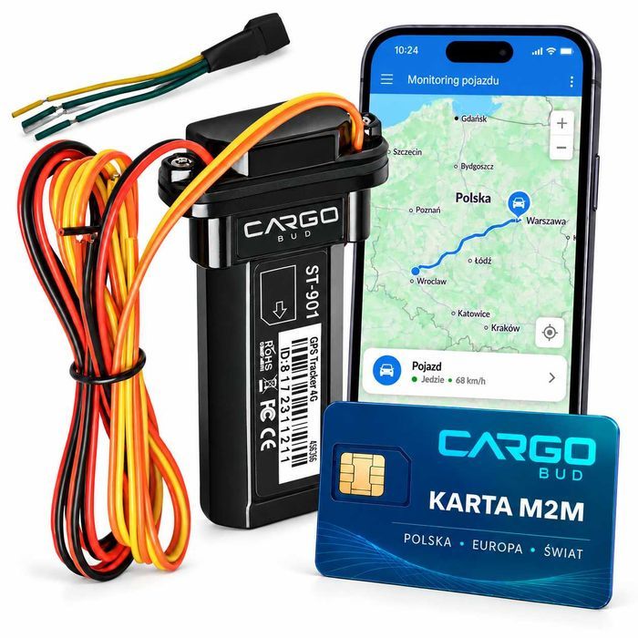 Lokalizator GPS do auta 4G karta sim M2M  Polska  + EU + Świat