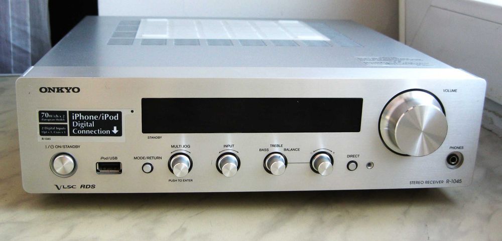 ONKYO R-1045 RDS 2x70W USB/Optical/VLSC/DAC Burr-Brown 192 kHz/24-Bit