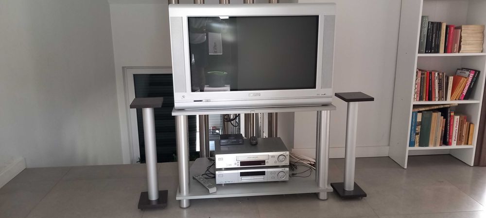 TV Philips  CD DVD VHS stolik stojaki na głośniki x 2