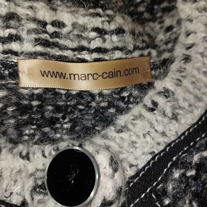 MARC CAIN żakiet/sweter wełna+alpaka +inne ciepły styl Channel M/L