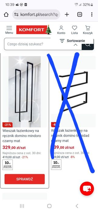 Wieszak na ręczniki Lavita