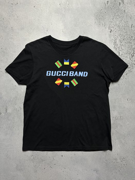 Gucci Band Flag Embroidered Logo For Men koszulka ,t-shirt
