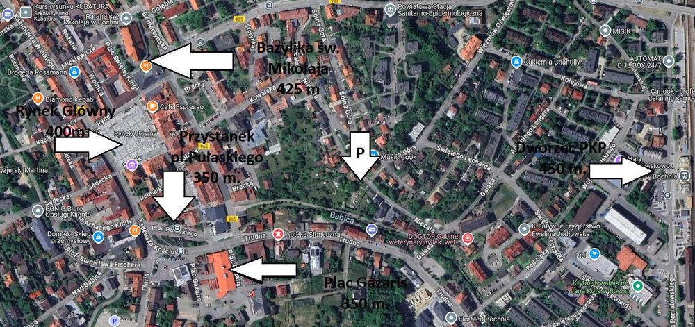 Miejsce parkingowe, garaż w centrum Bochni
