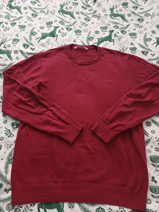Bordowy sweter męski