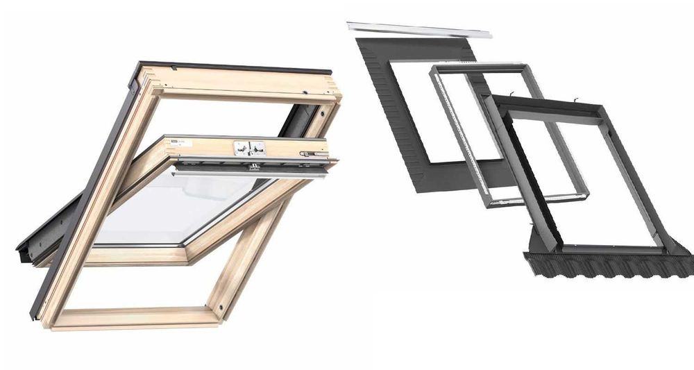 Okno dachowe VELUX GLL 1061 78x140 +kołnierz EDW 2000 "ciepły montaż"