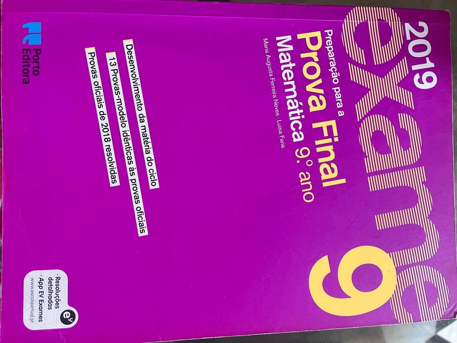 Livro de preparação para a prova de matemática 9°ano