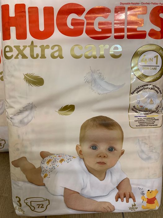 Памперсы Хагис екстра кеа  Підгузки Huggies Extra Care 60 шт
