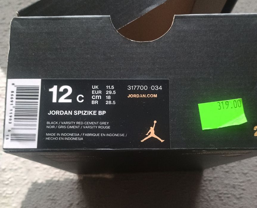 Air Jordan Spizike Black Cement 29,5 - 18cm