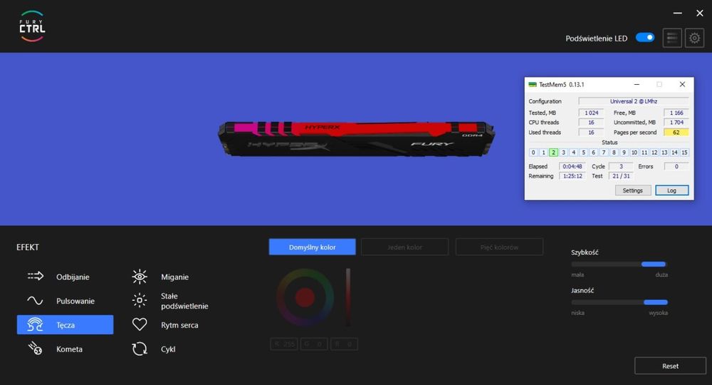 HyperX Fury RGB DDR4 8GB 3200MHz CL16