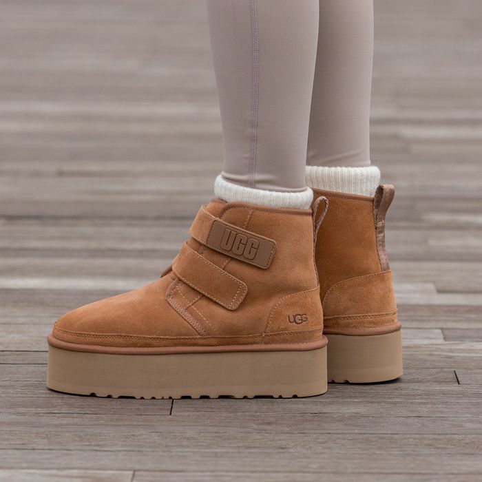 Уггі UGG Neumel Platform Chukka Chestnut premium | Угги натуральные жіночі