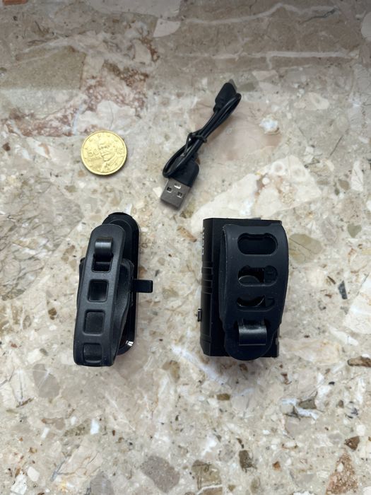 Zestaw nowych lampek rowerowych przod tył lampki rower nowe usb