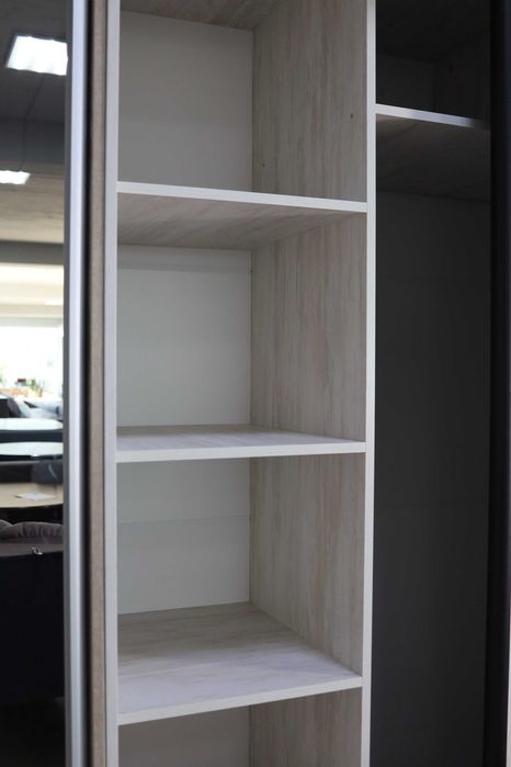 Шафа-купе Гарант 140/60/220 артвуд світлий комбі дзеркало графіт