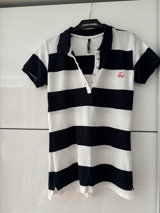 Koszulka polo w paski Sinsay XS