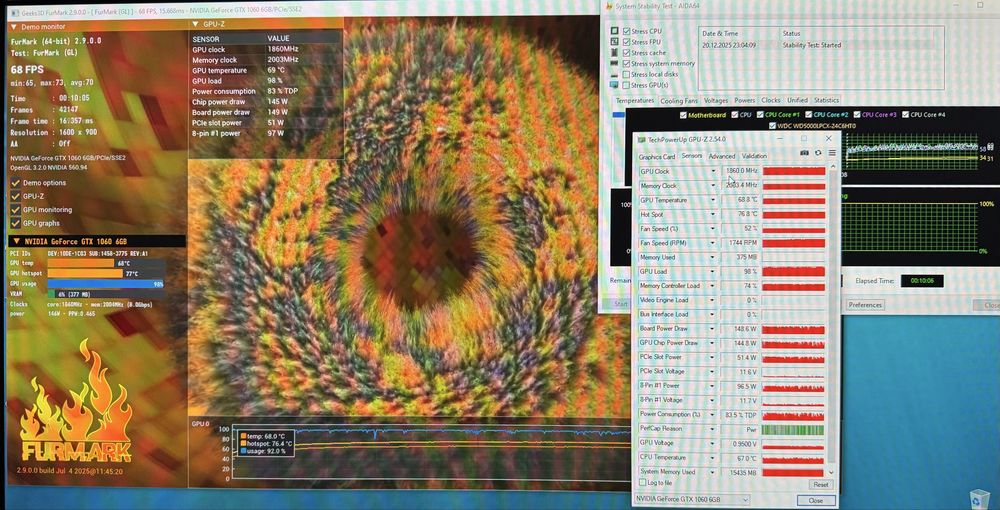 Ігровий ПК. GTX1060 6Gb, H510M, 16Gb, SSD EVO870 500Gb, HDD500Gb.