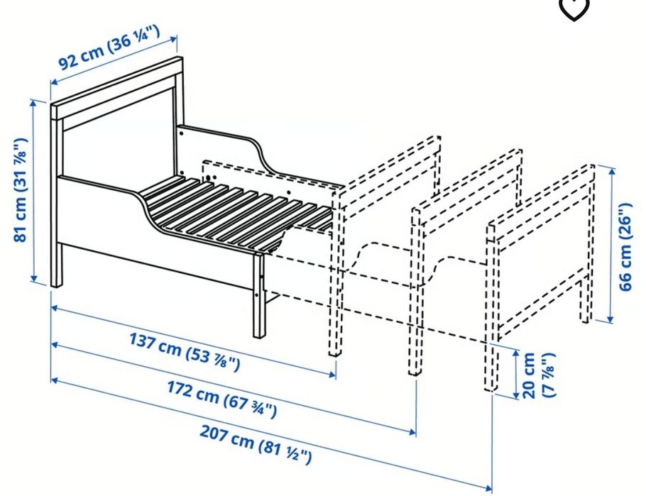 cama criança IKEA - extensível