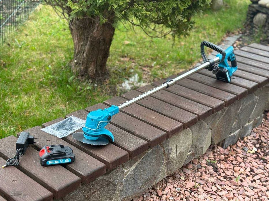 Акумуляторна тример-коса Makita 48V (2х5Ah) Акумуляторна газонокосарка електрична коса, садовий, триммер, кущоріз для трави. компактна, без проводів
