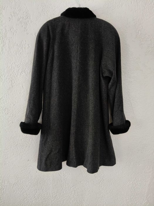 Płaszcz 100% wełniany, z futerkiem, M/L, ALBERT NIPON Studio