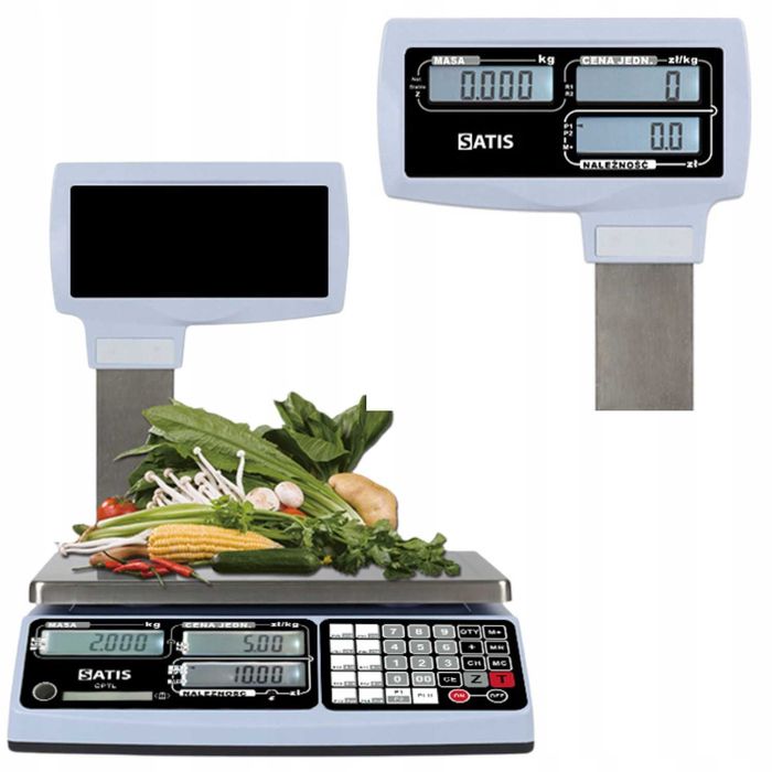 Waga sklepowa z legalizacją do 15kg kalkulacyjna elektroniczna