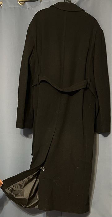 Класичне чорне пальто з якісної вовни, бренд Romatte Men’s Wear