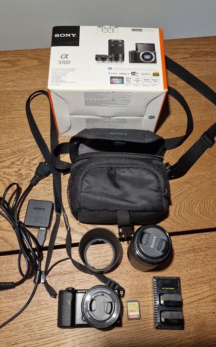 Kit Câmara Sony a5100, sensor APS-C (Estrutura + lentes de zoom)