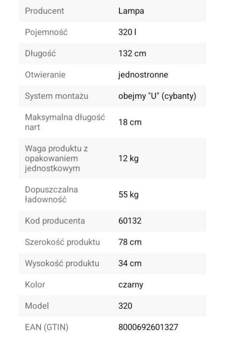 Bagażnik na dach plus box
